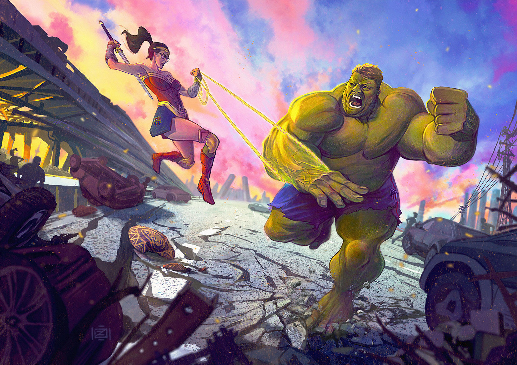 Wonderwoman Vs Hulk